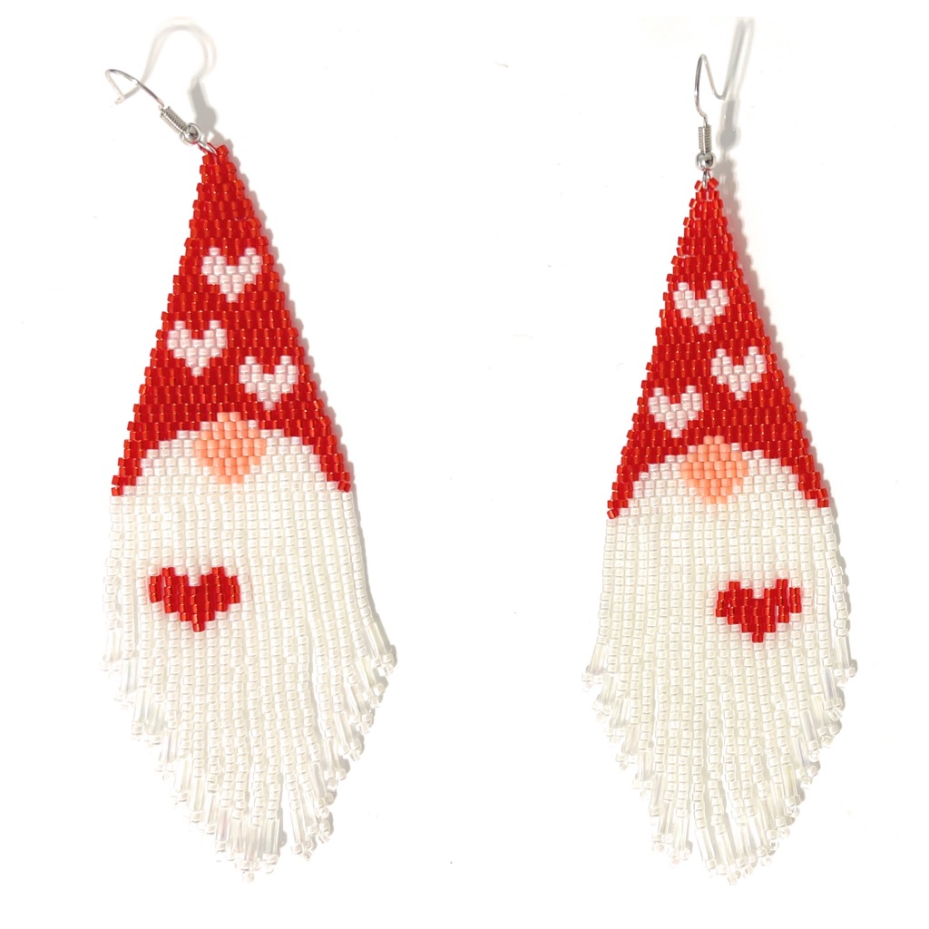 Handmade Valentine’s Day Gnome Earrings
